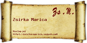 Zsirka Marica névjegykártya